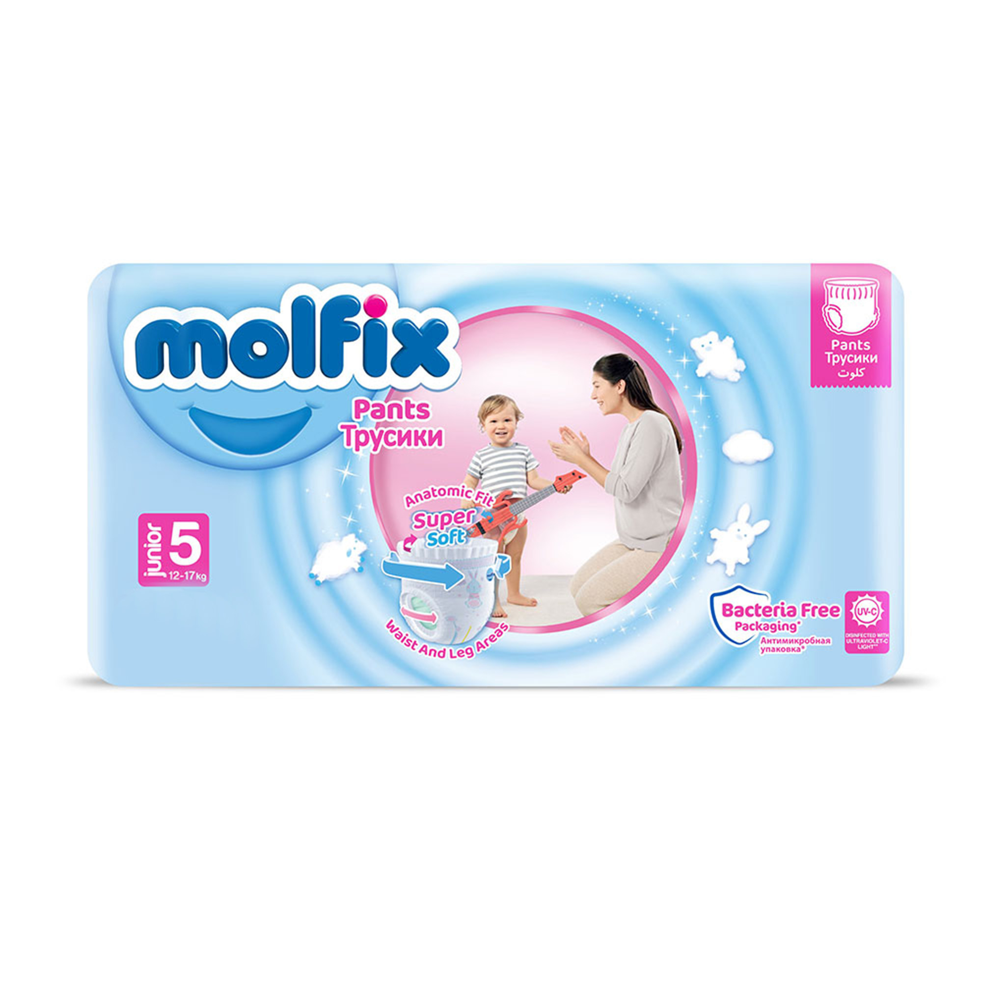 Molfix Diaper Pants - No.5 Junior 12-17 kg (44pcs)
