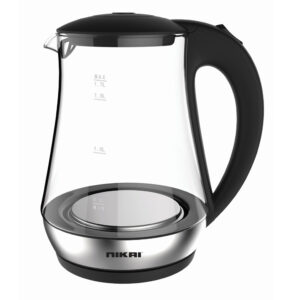 Nikai Glass Pot Electric 1.7L Kettle with Transparent Glass Body- NK323G
