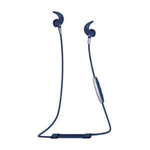 A pair of Jaybird Freedom 2 wireless sport headphones with SpeedFit cord management.