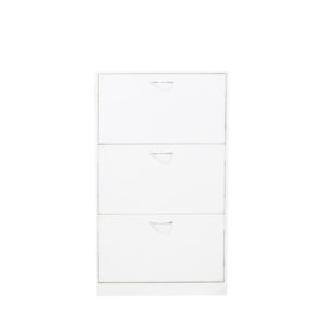 Shoe Rack 3 Door Model: SR3D-OFW modern wooden entryway organizer with three doors