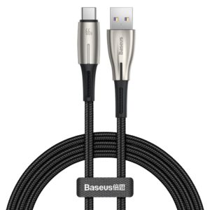 Baseus Water Drop-shaped Lamp SuperCharge Cable For Type-C 66W 1m Black - CATSD-M01