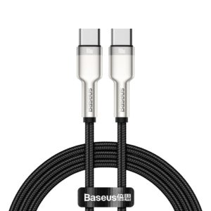 Baseus Cafule Series Metal Data Cable Type-C to Type-C 100W 1m Black - CATJK-C01