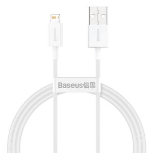 Baseus Superior Series Fast Charging Data Cable USB to iP 2.4A 1m White - CALYS-A02