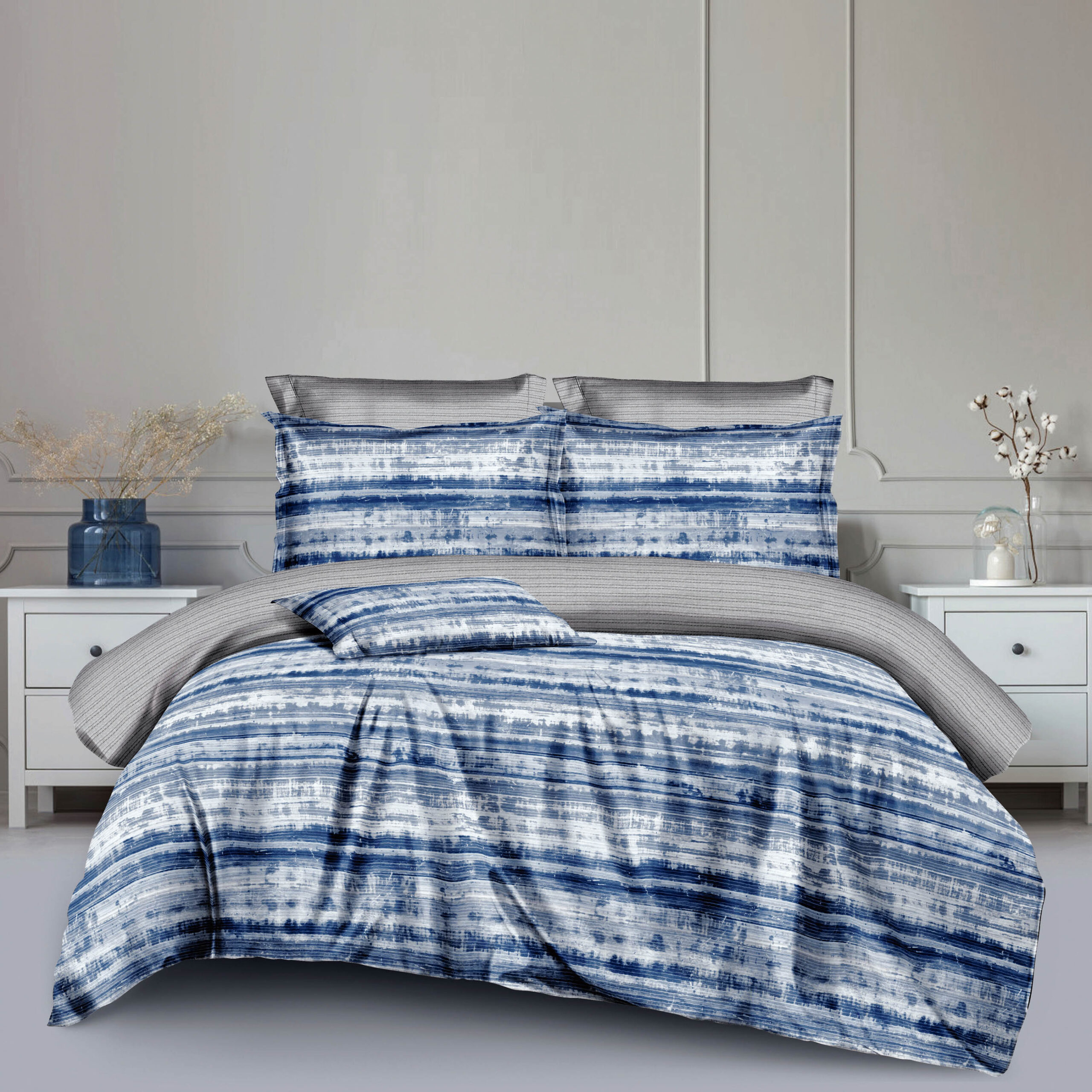 French Home Bedsheet Set (Double) - No 01 7 Pcs Set