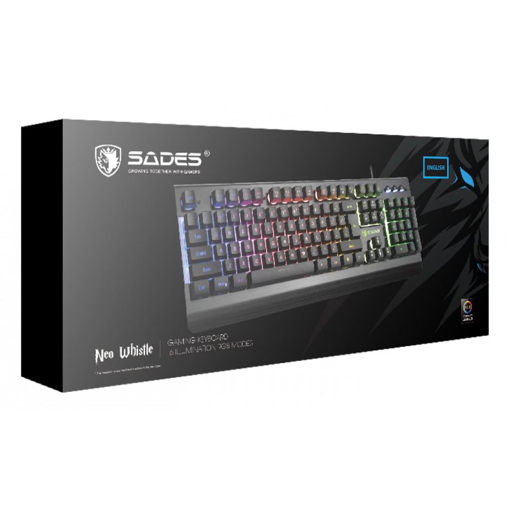 Sades Neo Whistle Gaming Black Keyboard SA-KB105 - Image 4
