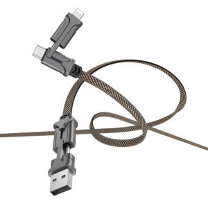 Hoco S22 multifunction charging data cable in white packaging