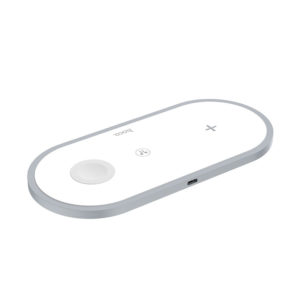Hoco CW24 3 in 1 wireless charging dock on a clean tabletop surface