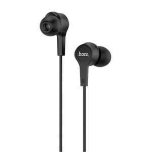 Hoco M50 Daintiness Universal Earphones in black with integrated microphone