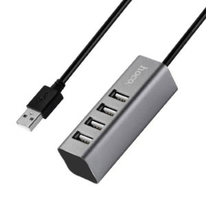 Hoco 4 port USB hub featuring a sleek design for easy device expansion