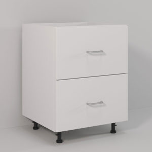 Drawer Cabinet 2 Drawer BC-7-600 Lacquer modern kitchen base unit with high-gloss finish