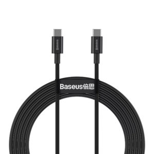 Baseus Superior Series 100W Type-C to Type-C 2m fast charging data cable in black
