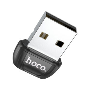Hoco UA18 USB Bluetooth adapter plugged into a computer port