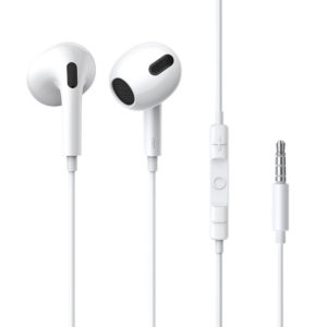 Baseus 3.5mm lateral in-ear wired earphones in white, model Encok H17.