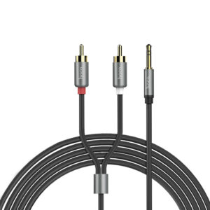 HOCO UPA10 3.5mm to RCA cable with gold-plated connectors for high-quality audio.