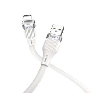 HOCO U72 Forest USB to Lightning charging and data sync cable in white packaging