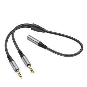 HOCO UPA21 2-in-1 3.5mm audio adapter cable with female to dual male connectors