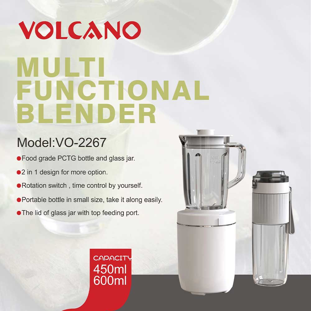 Volcano Drink N Go smoothie Maker 2 in 1 Mini Multi Functional Blender with 400ml Take Away Bottle - Image 2