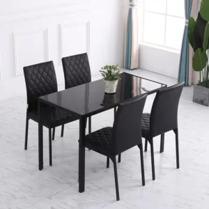 Dining Table No: DT-1481 4seater (Black) modern minimalist furniture set
