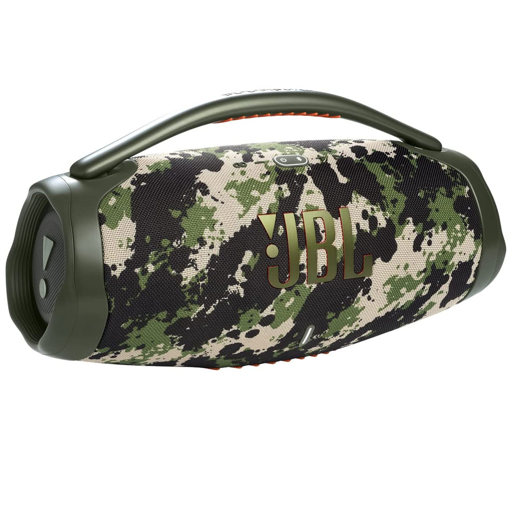 JBL Boombox 3 wireless speaker in Squad camouflage color pattern