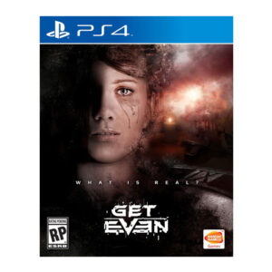 The official game cover art for Get Even PS4 featuring a dark, mysterious aesthetic.