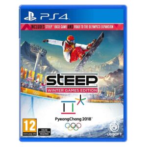 Steep Winter Games Edition game cover art for PlayStation 4 featuring Olympic branding