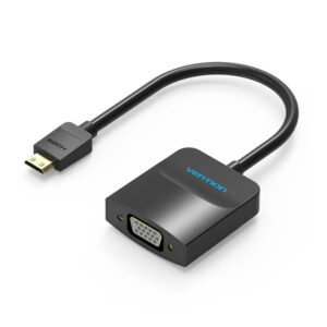 Vention Mini HDMI to VGA converter with audio and Micro USB ports