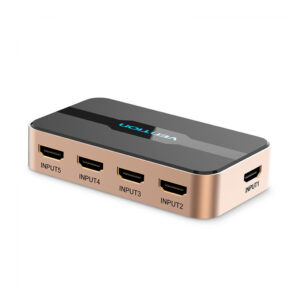 Vention 5 In 1 Out HDMI switcher device showing multiple input ports