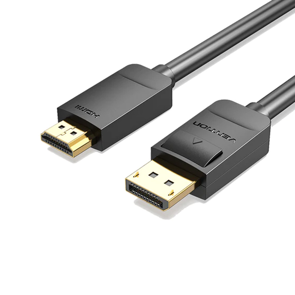 Vention DP to HDMI cable 1.5M black connector
