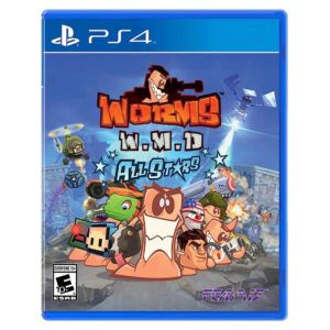 Worms W.M.D All Stars game cover art for PlayStation 4
