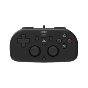 HORI PS4 Mini Wired Gamepad in black, an officially licensed compact controller for PlayStation 4.