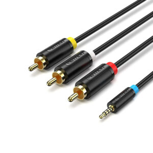 Vention 2.5mm to 3 RCA cable for audio and video connection