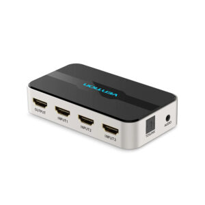 Vention 3 in 1 HDMI switcher AFJH0 device with three input ports and one output port.