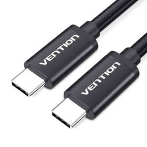 Vention 1M Type-C male to male cable in black metal finish