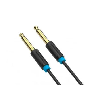 Vention 6.5mm male to male audio cable 1.5M black connector view
