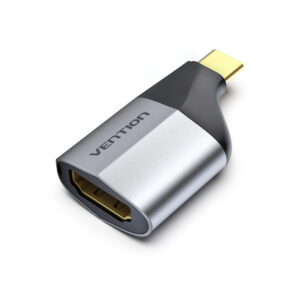 Vention gray alloy Type-C to HDMI adapter for high-definition display connectivity