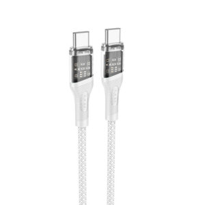 Hoco U111 transparent Type-C to Type-C cable for fast charging and data transfer