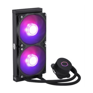 Cooler Master ML240L ARGB V2 CPU liquid cooler with dual fans and RGB lighting
