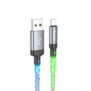 Hoco U112 Shine PD charging data cable for iP in gray color