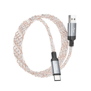 Hoco U112 Shine grey Type-C charging cable for fast data transfer and device charging
