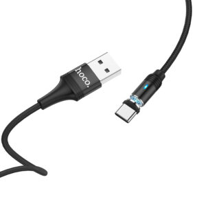 Hoco U76 Fresh black magnetic charging cable for Type-C devices