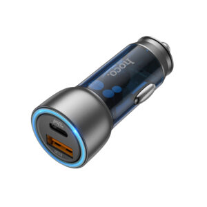 Hoco NZ8 car charger set with dual ports and Type-C to Lightning cable