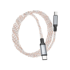 Hoco U112 Shine 60W Type-C to Type-C charging cable in grey color