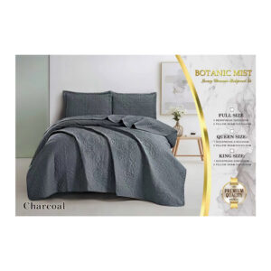 Botanic Mist Bedspread Set (Queen) luxurious fabric - BM010 3 Pcs Set