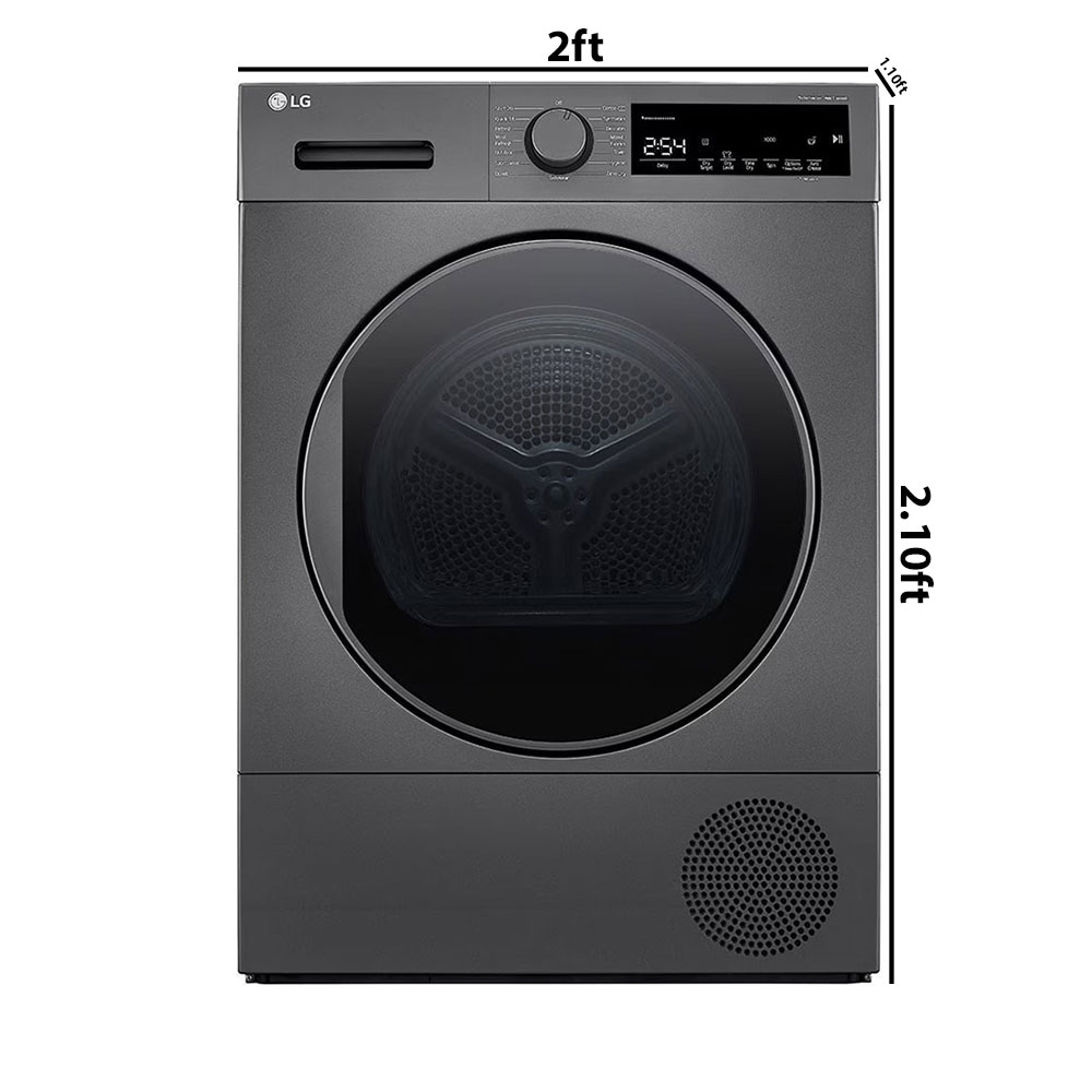 LG Dryer 8kg Silver Model: RH80T2SP7RM - Image 6