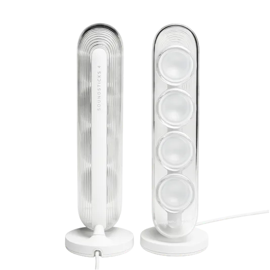 Harman Kardon SoundSticks 4 white, tall speakers