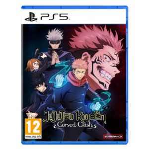 Jujutsu Kaisen Cursed Clash PS5 game box art featuring main characters