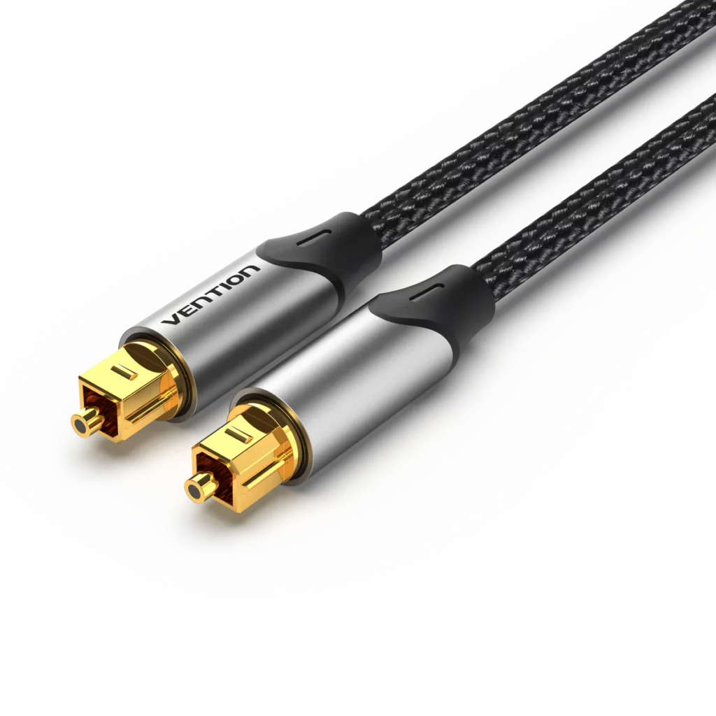 Vention 3M optical fiber audio cable in gray aluminum alloy finish