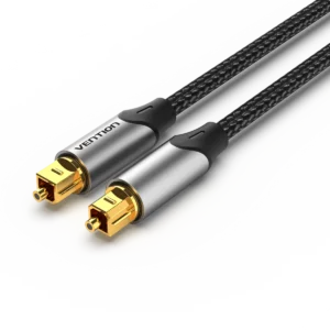 Vention 3M optical fiber audio cable in gray aluminum alloy finish