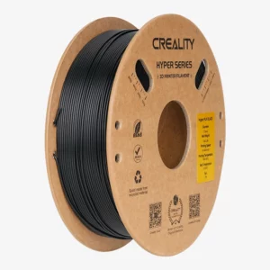 A spool of black Creality Hyper Series PLA 1.75mm 3D printer filament.