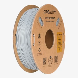 A spool of grey Creality Hyper Series PLA 1.75mm 1KG filament for 3D printing.